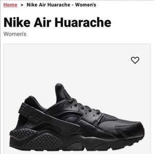 Nike Air Huarache Black/Black Women’s 8